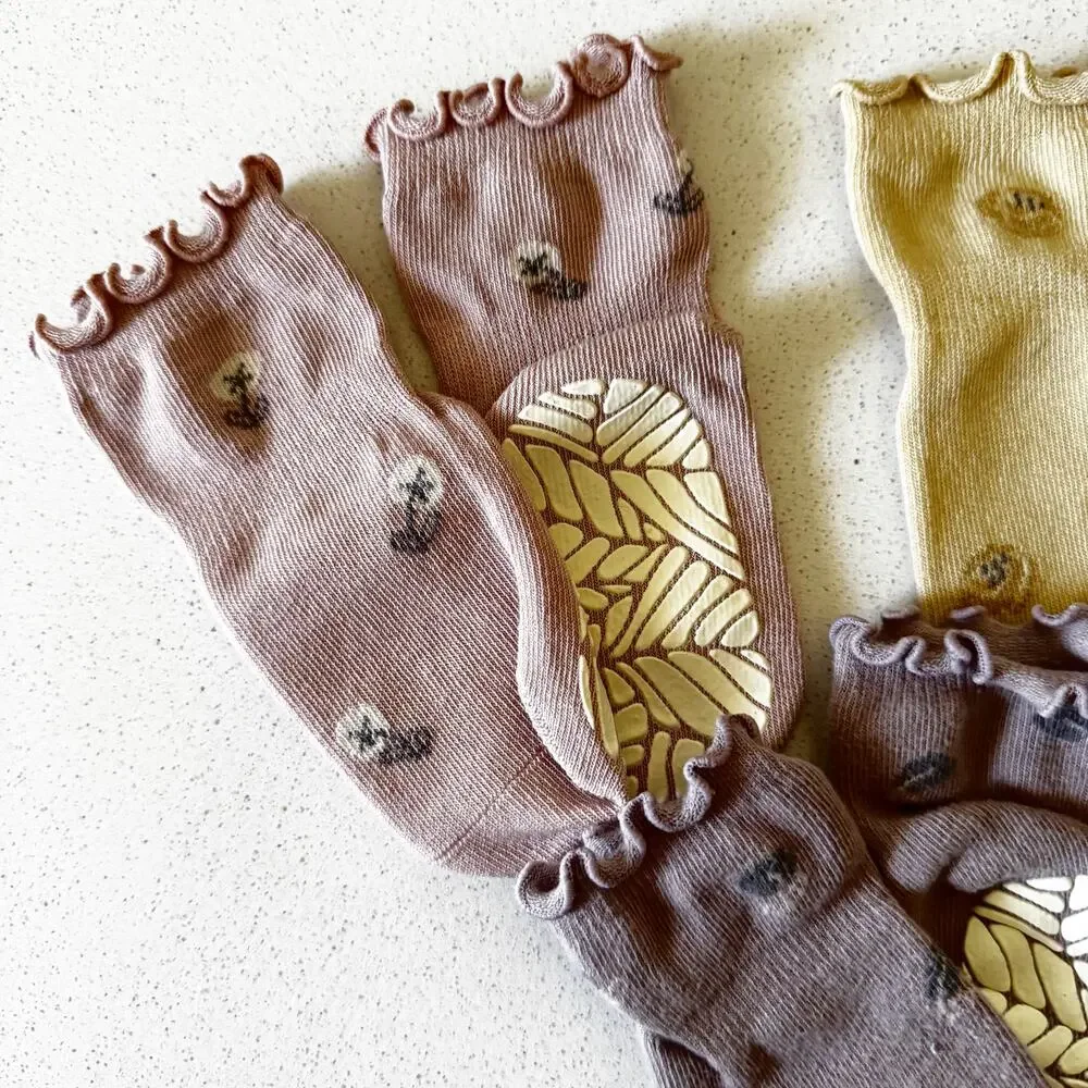 Little Yoga Socks - 3 Pairs of Stay-On Baby & Toddler Non-Slip Socks